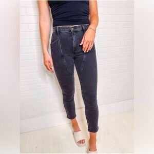 NWT We The Free Beacon Mid Rise Slim Crop Jeans Black
